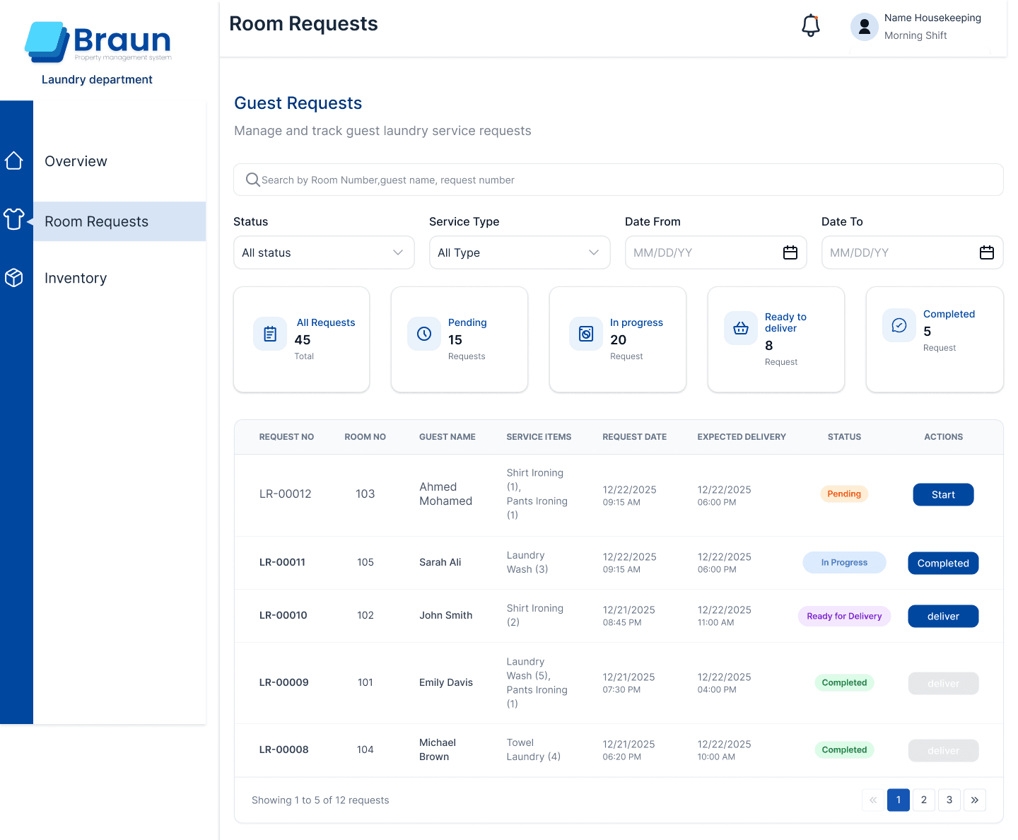 Laundry module preview