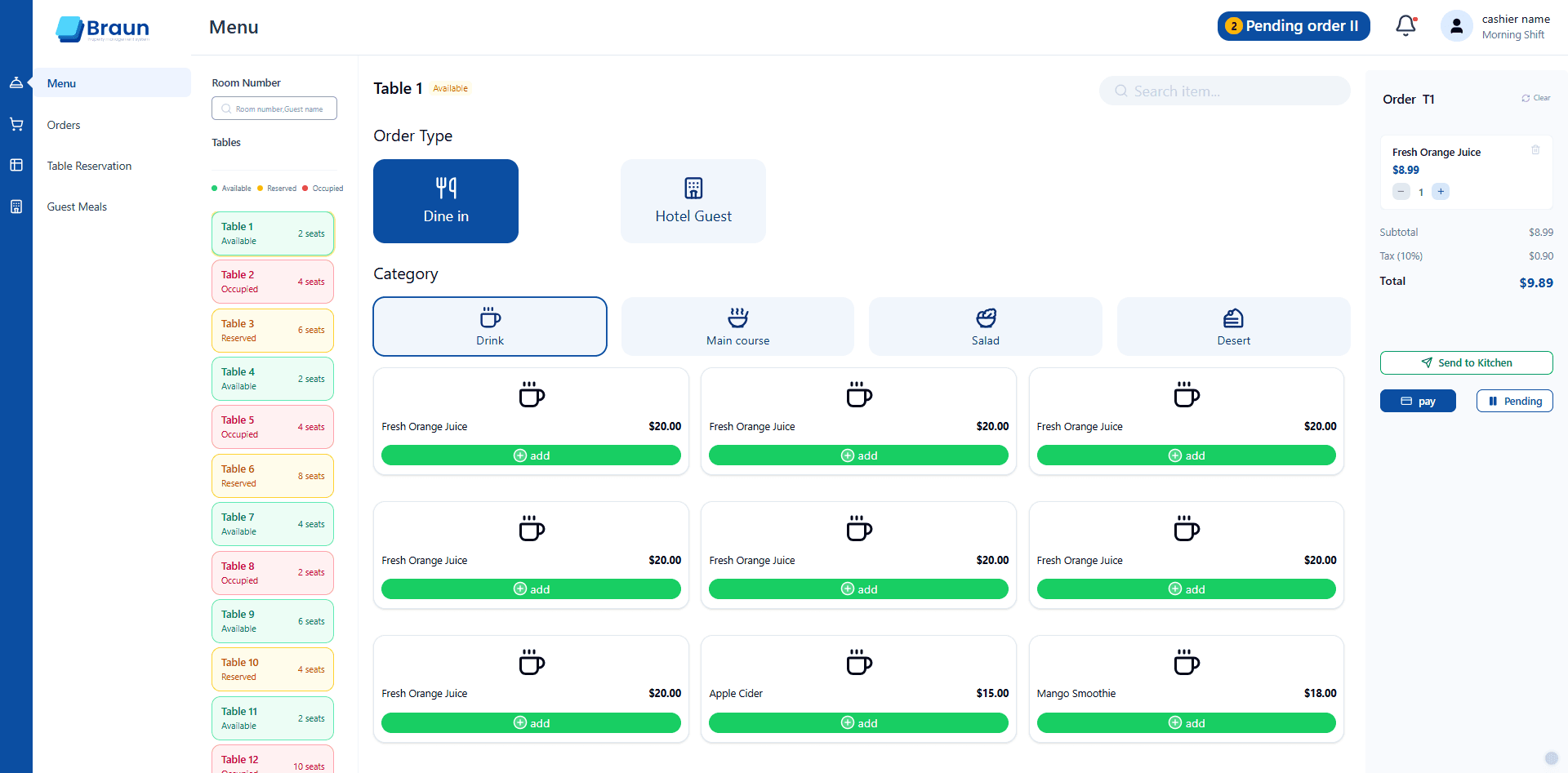 POS module preview